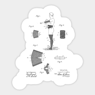 Elastic Bandage Vintage Patent Hand Drawing Sticker